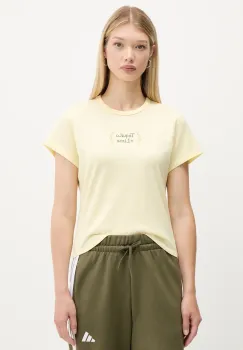 Abercrombie & Fitch tricou din bumbac culoarea galben, KI157-5176 imagine