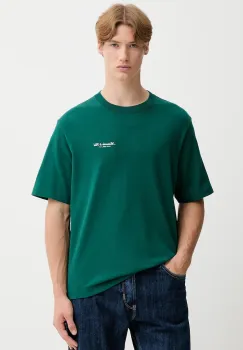 Abercrombie & Fitch tricou din bumbac culoarea verde, cu imprimeu, KI123-5091-300 imagine