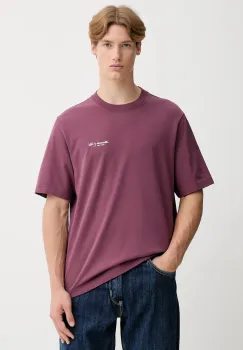 Abercrombie & Fitch tricou din bumbac culoarea violet, cu imprimeu, KI123-5091-610 imagine