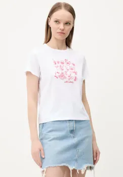 Abercrombie & Fitch tricou din bumbac femei, culoarea alb, KI157-5109 imagine