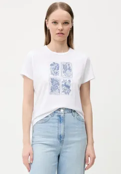 Abercrombie & Fitch tricou din bumbac femei, culoarea alb, KI157-5201 imagine