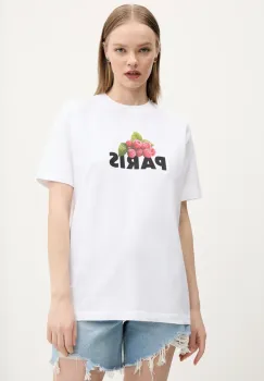 Abercrombie & Fitch tricou din bumbac femei, culoarea alb, KI157-5237 imagine