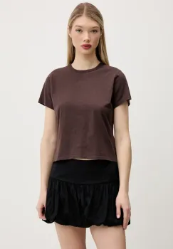 Abercrombie & Fitch tricou din bumbac femei, culoarea maro, KI139-5327 imagine