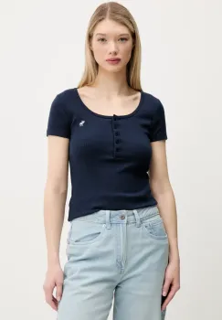 Abercrombie & Fitch tricou femei, culoarea albastru marin, KI139-5271 imagine
