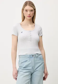 Abercrombie & Fitch tricou femei, culoarea gri, KI139-5271 imagine