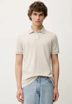 Abercrombie & Fitch tricou polo culoarea bej, uni, KI124-5229 imagine