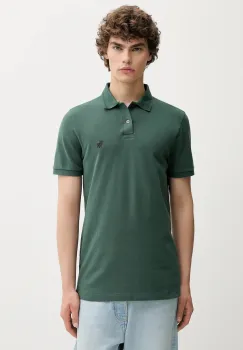 Abercrombie & Fitch tricou polo culoarea verde, uni, KI124-5231 imagine