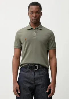 Abercrombie & Fitch tricou polo culoarea verde, uni, KI124-5718-300 imagine