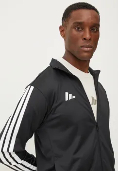 adidas bluza 3-Stripes barbati, culoarea negru, modelator, JI8816 imagine