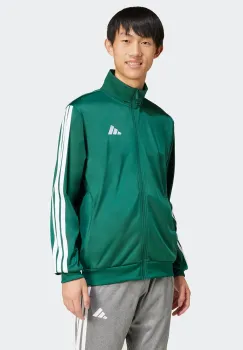 adidas bluza 3-Stripes barbati, culoarea verde, cu imprimeu, JI8821 imagine