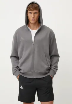 adidas bluza All SZN barbati, culoarea gri, cu gluga, neted, IY6548 imagine