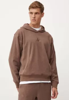 adidas bluza All SZN barbati, culoarea maro, cu gluga, cu imprimeu, IY6578 imagine