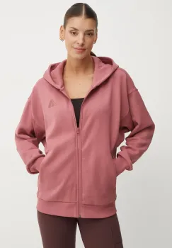 adidas bluza All SZN femei, culoarea roz, cu gluga, neted, IY6806 imagine