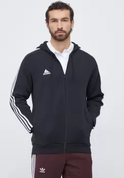 adidas bluza barbati, culoarea negru, cu gluga, cu imprimeu imagine