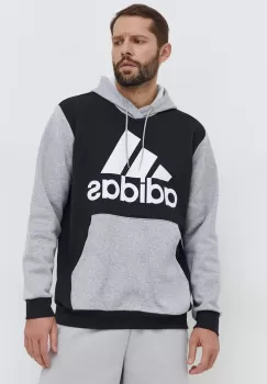adidas bluza barbati, culoarea negru, cu gluga, modelator imagine