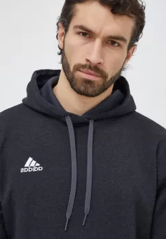 adidas bluza barbati, culoarea negru, cu gluga, neted imagine