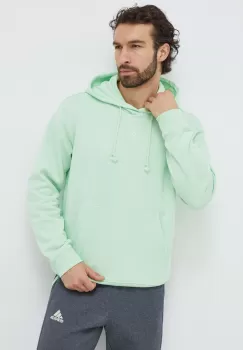adidas bluza barbati, culoarea verde, cu gluga, neted imagine