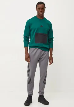 adidas bluza City Escape barbati, culoarea verde, cu imprimeu, IY1523 imagine