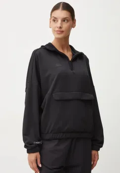 adidas bluza City Escape femei, culoarea negru, cu gluga, neted, IV7524 imagine