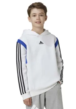 adidas bluza copii B HD CB culoarea alb, cu gluga, modelator, JE0321 imagine