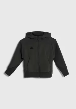 adidas bluza copii culoarea verde, cu gluga, cu imprimeu imagine