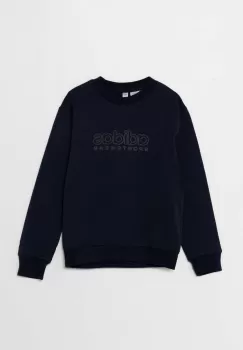 adidas bluza copii J SZN GFX CREW culoarea albastru marin, cu imprimeu, IW0921 imagine
