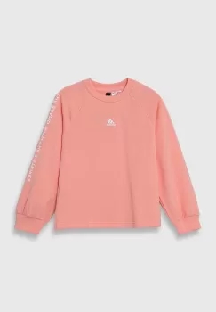 adidas bluza copii JGAM CREW culoarea roz, cu imprimeu, IV7044 imagine