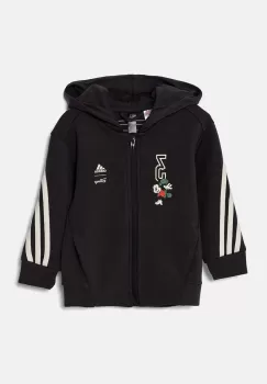 adidas bluza copii LK DY MM TT culoarea negru, cu gluga, cu imprimeu, IV9621 imagine