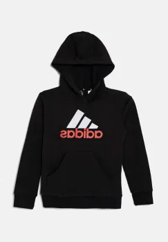 adidas bluza copii U BL 2 HOODIE culoarea negru, cu gluga, cu imprimeu, IV7323 imagine