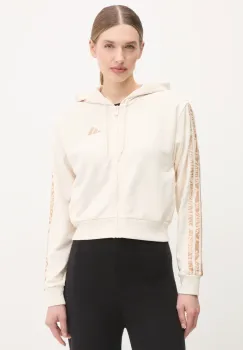 adidas bluza Essentials Animal femei, culoarea bej, cu gluga, modelator, JM1665 imagine