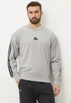 adidas bluza Essentials barbati, culoarea gri, melanj, JE6374 imagine