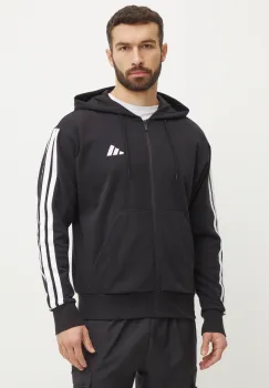 adidas bluza Essentials barbati, culoarea negru, cu gluga, neted, JD1877 imagine