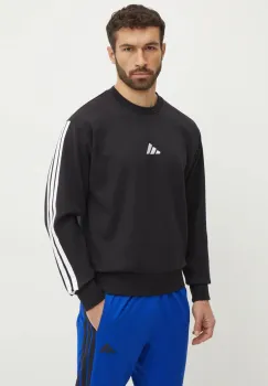 adidas bluza Essentials barbati, culoarea negru, cu imprimeu, JE6304 imagine