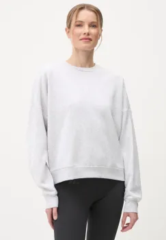 adidas bluza Essentials femei, culoarea gri, melanj, JI6060 imagine