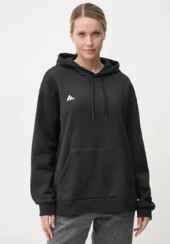 adidas bluza Essentials femei, culoarea negru, cu gluga, uni, IW0220 imagine