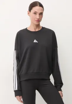 adidas bluza Essentials femei, culoarea negru, cu imprimeu, JE0016 imagine