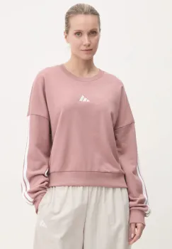 adidas bluza Essentials femei, culoarea roz, cu imprimeu, JD5288 imagine