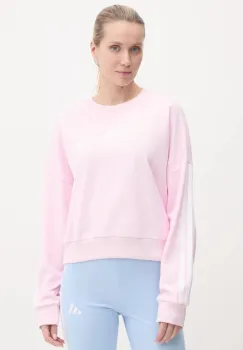 adidas bluza Essentials femei, culoarea roz, cu imprimeu, JD5294 imagine