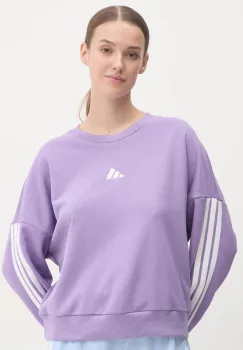 adidas bluza Essentials femei, culoarea violet, cu imprimeu, JD5291 imagine