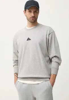 adidas bluza Feelcozy barbati, culoarea gri, melanj, JE3828 imagine
