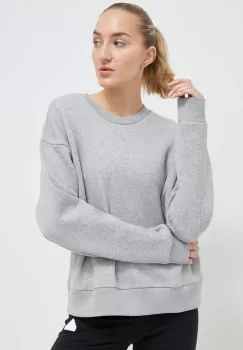 adidas bluza femei, culoarea gri, melanj imagine
