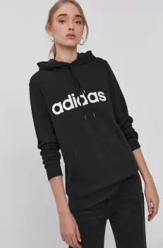 Adidas Bluza femei, culoarea negru, cu imprimeu imagine