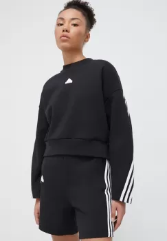 adidas bluza femei, culoarea negru, cu imprimeu imagine