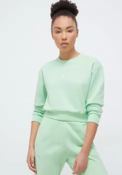 adidas bluza femei, culoarea verde, neted imagine