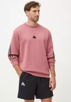 adidas bluza Future Icons barbati, culoarea roz, cu imprimeu, IW6087 imagine