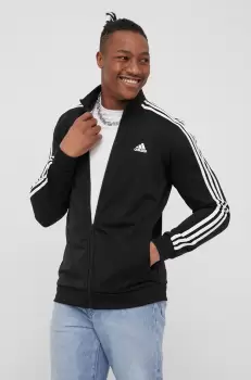 adidas bluza H46099 barbati, culoarea negru, cu imprimeu imagine