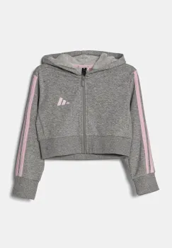 adidas bluza pentru copii culoarea gri, cu gluga, cu imprimeu, JJ0949 imagine