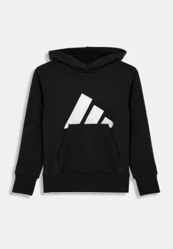 adidas bluza pentru copii culoarea negru, cu gluga, cu imprimeu, JC7505 imagine