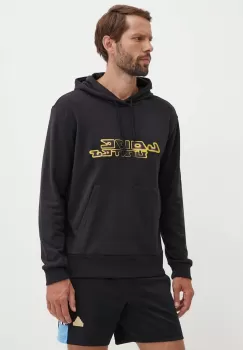 adidas bluza Pride, x Pabllo Vittar barbati, culoarea negru, cu gluga, cu imprimeu, IX3095 imagine