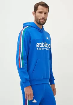 adidas bluza Tiro barbati, cu gluga, cu imprimeu, IY4532 imagine